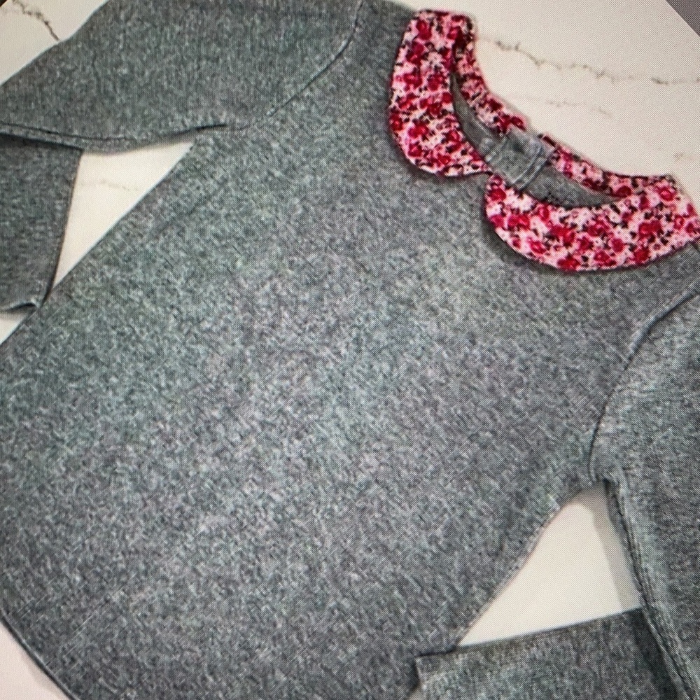 Charming vibrant floral collar shirt